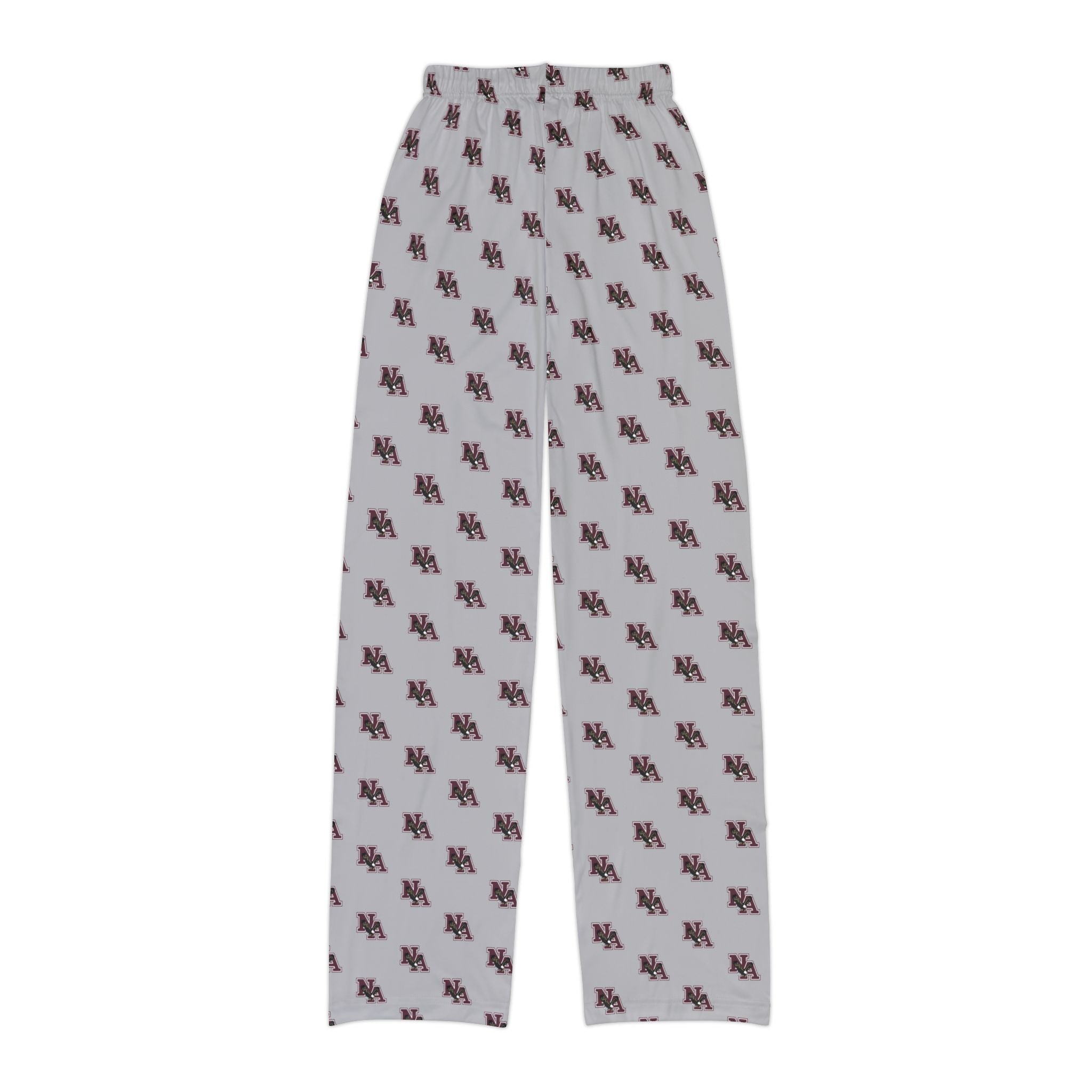 Youth Pajama Pant with Allover Classic Maroon Logo Print