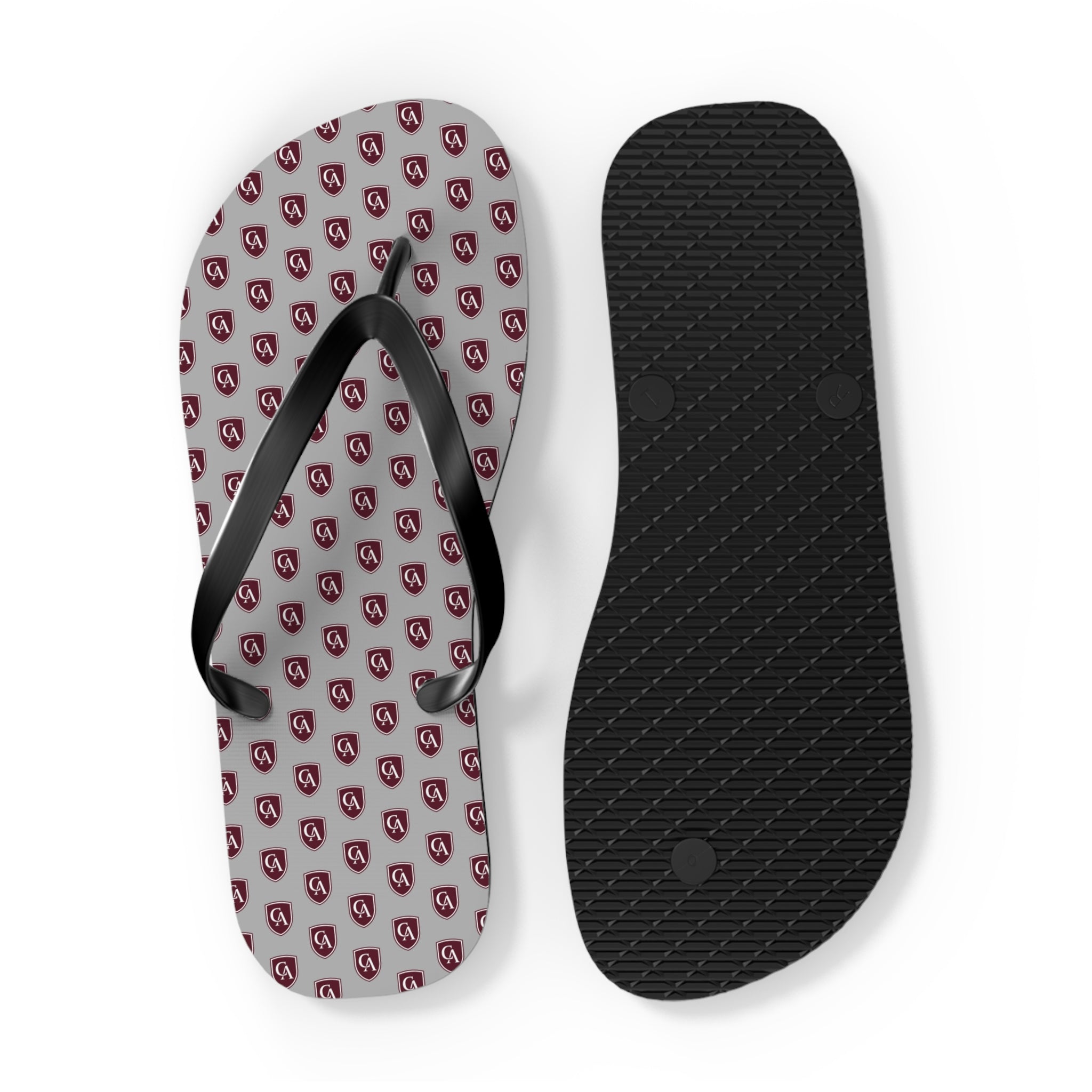 Columbus Academy Allover Logo Print Flip Flops
