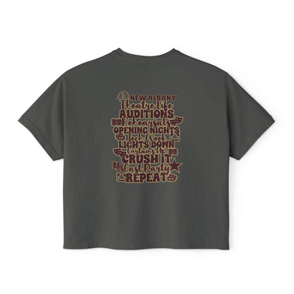 Women's New Albany Theatre Cast & Crew Graphic Boxy Crop Short Sleeve Tee