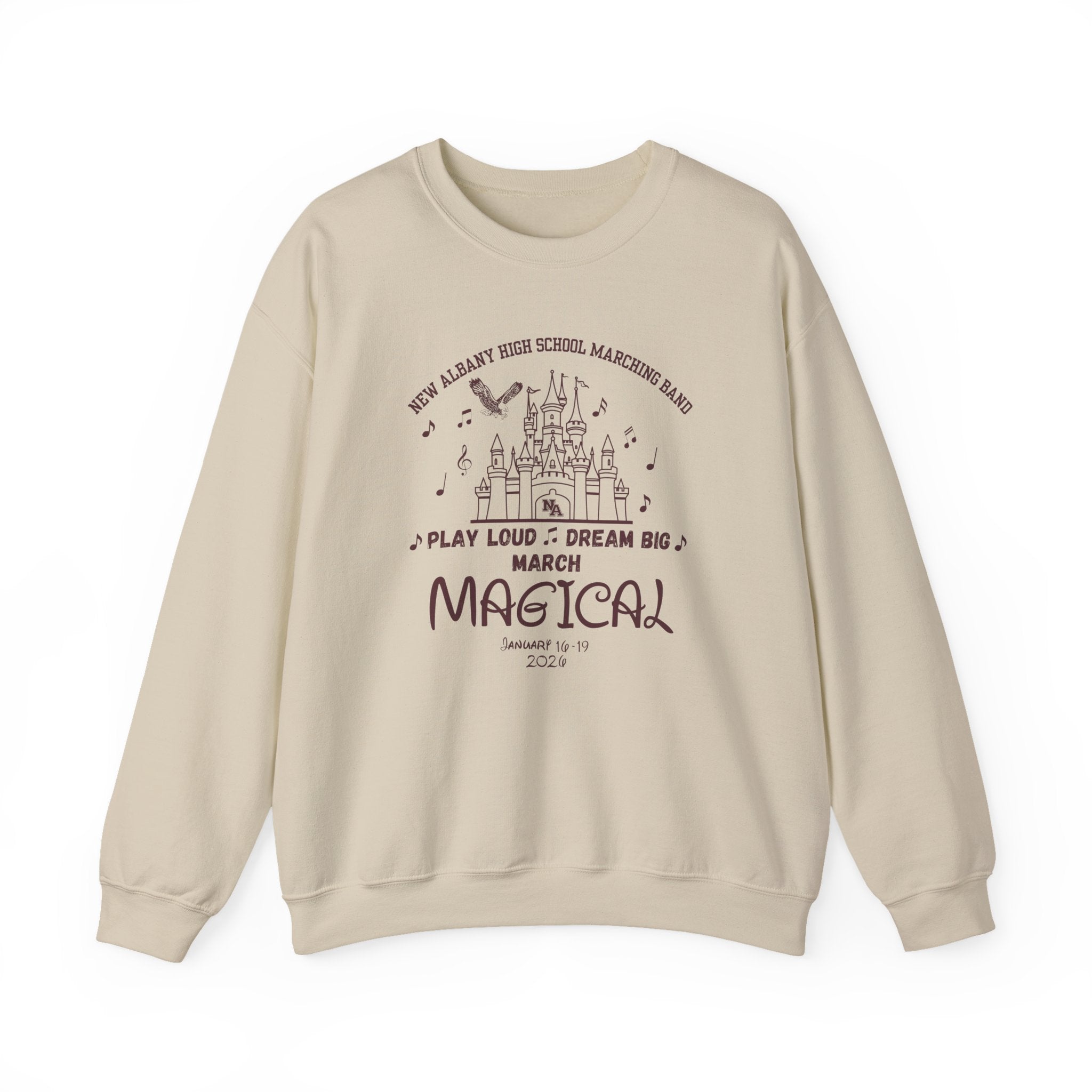 Adult Unisex NAHS Marching Band March Magical Graphic Sweatshirt