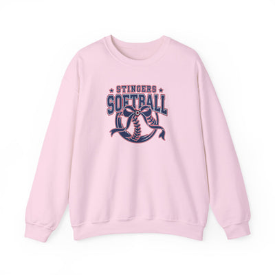 Adult Unisex Stingers Softball Spirit Bow Graphic Sweatshirt