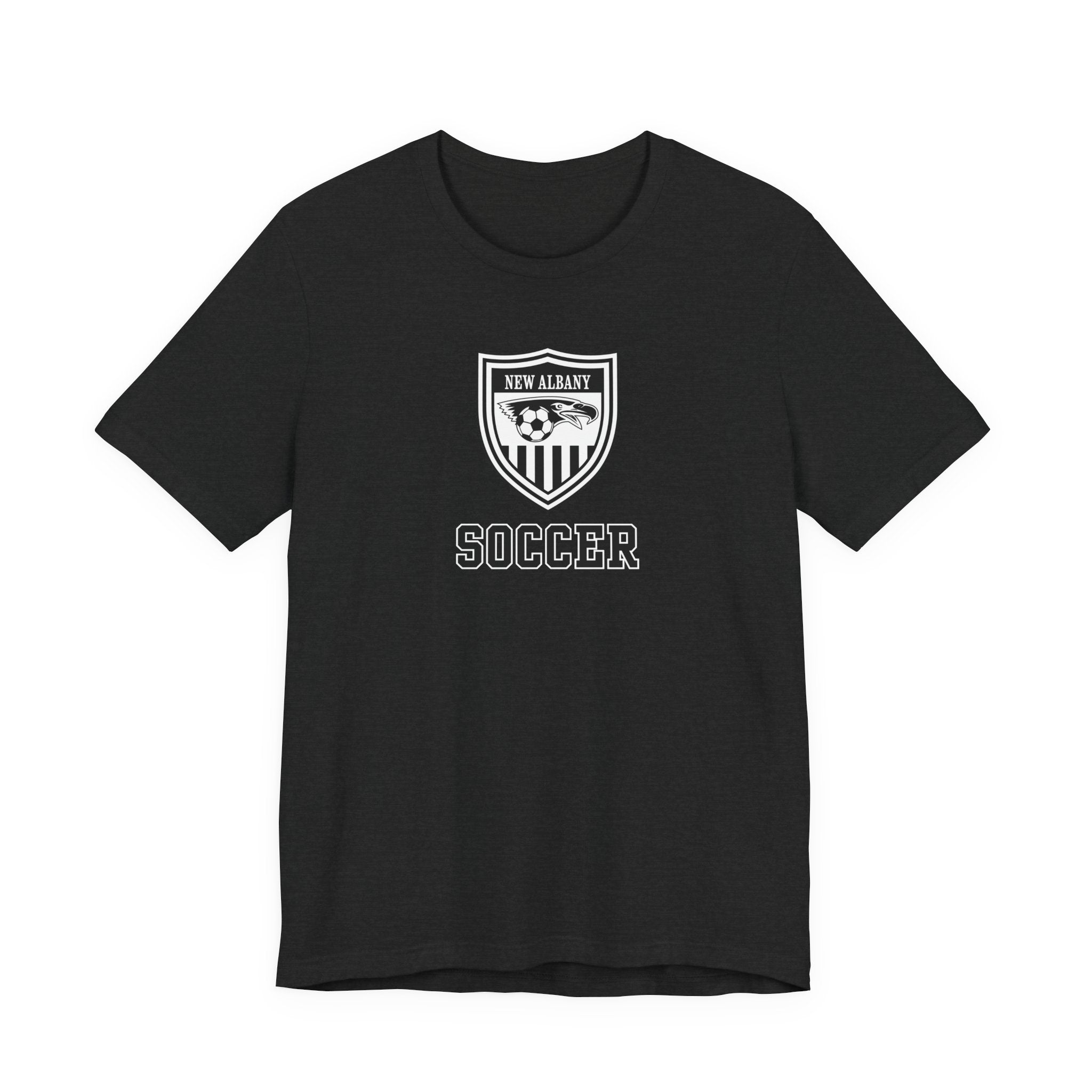 Adult Unisex New Albany Youth Soccer League Crest Graphic Short Sleeve Bella + Canvas Soft Tee