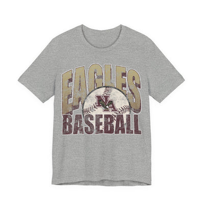 Adult Unisex New Albany Eagles Distressed Dugout Graphic Short Sleeve Soft Tee