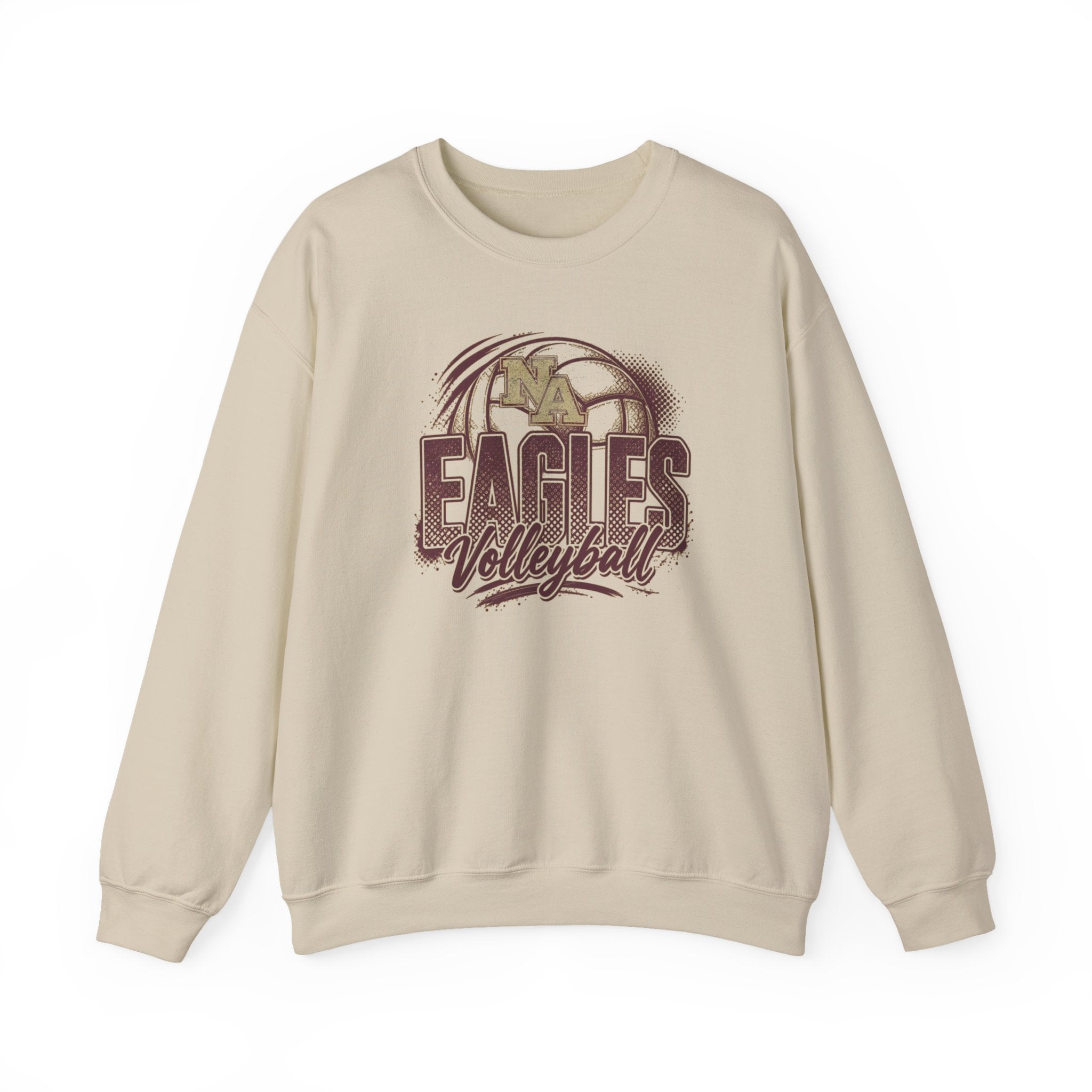 Adult Unisex New Albany Eagles Ombre Volleyball Graphic Sweatshirt