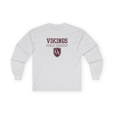 Adult Unisex Columbus Academy Vikings Field Hockey Graphic Gildan Long Sleeve Tee