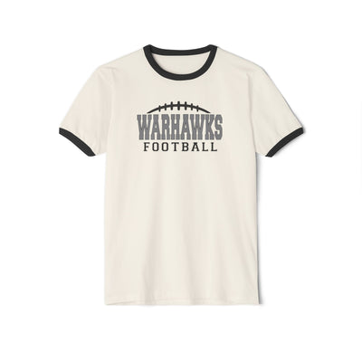 Adult Unisex Westerville Central Warhawks Football Laces Graphic Short Sleeve Ringer Tee
