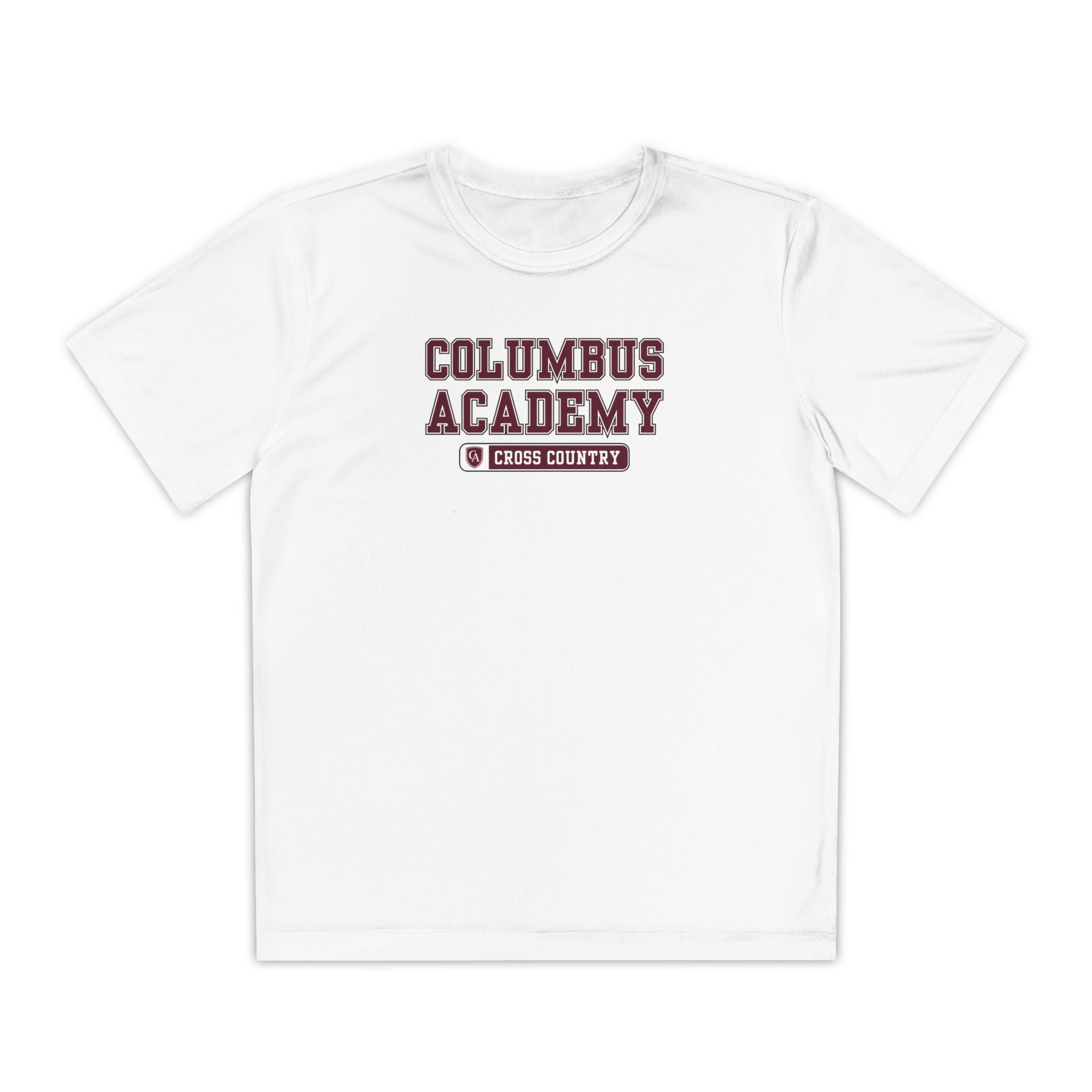 Youth Columbus Academy Cross Country Graphic Sport-Tek Competitor Performance Tee