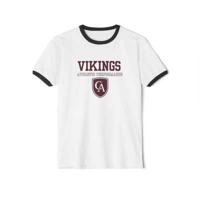 Adult Unisex Columbus Academy Vikings Athletic Performance Graphic Short Sleeve Ringer Tee