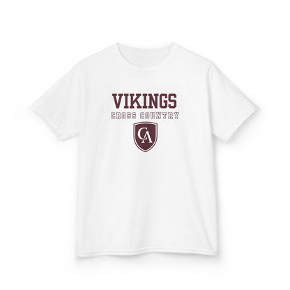 Youth Columbus Academy Vikings Cross Country Graphic Short Sleeve Gildan Heavy Tee