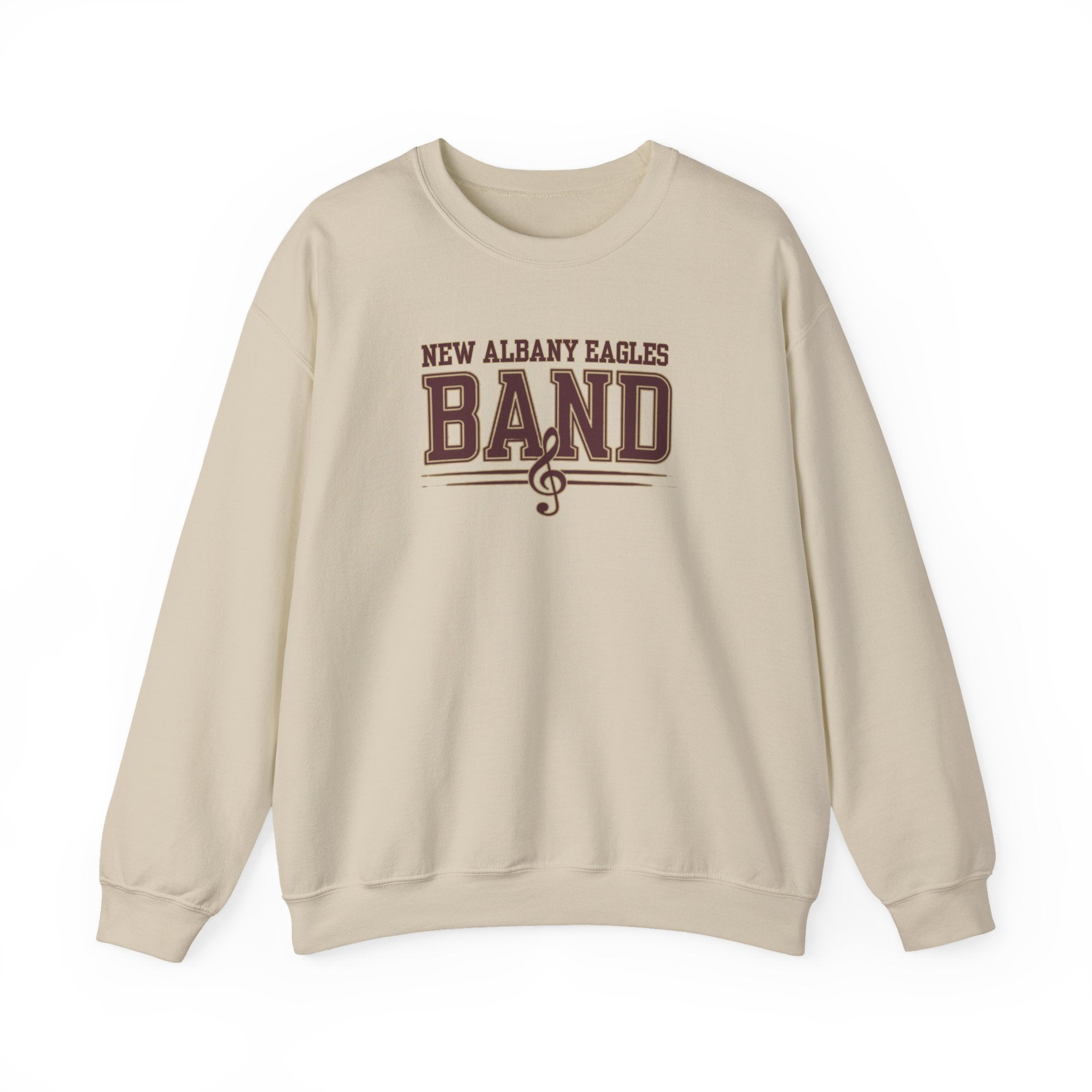 Adult Unisex New Albany Eagles Band Musical Note Graphic Sweatshirt