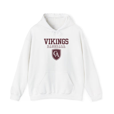 Adult Unisex Columbus Academy Vikings Baseball Graphic Gildan Heavy Blend Hoodie