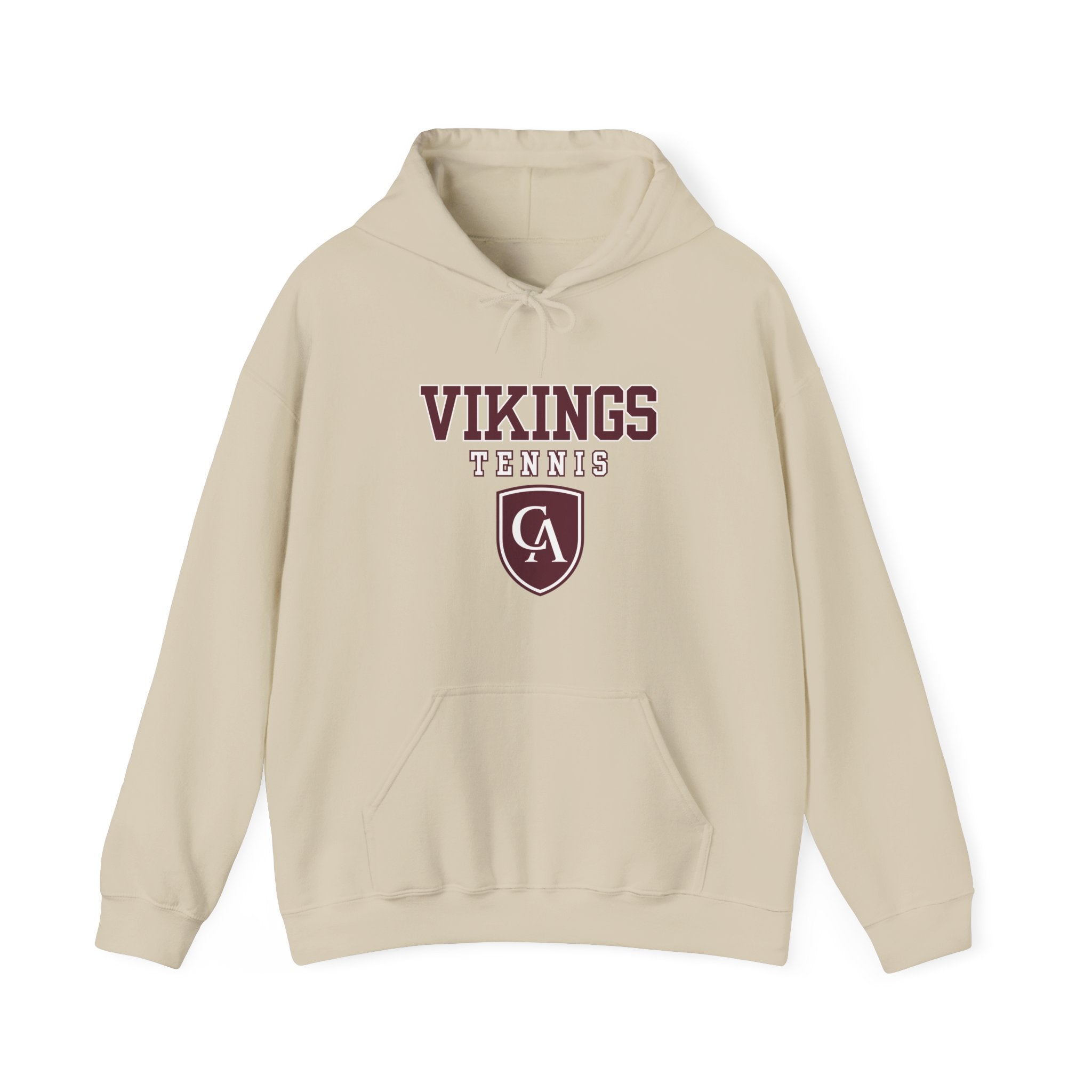Adult Unisex Columbus Academy Vikings Tennis Graphic Gildan Heavy Blend Hoodie