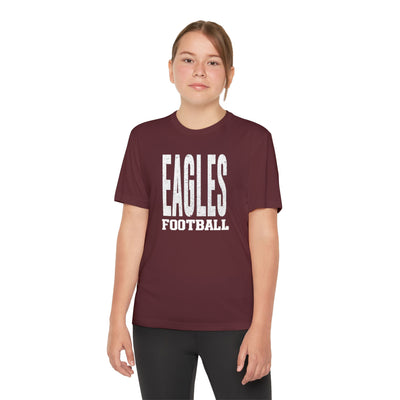 Youth New Albany Football Distressed Enlarged Graphic Sport-Tek Competitor Performance Tee