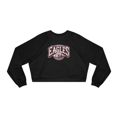 Women's Eagles Football Motion Graphic Cropped Fleece Sweatshirt