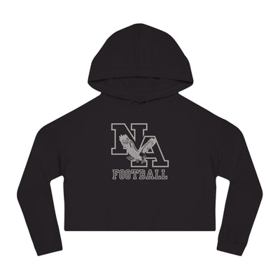 Women's New Albany Tonal Football Logo Graphic Crop Hoodie