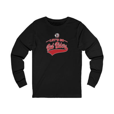 Adult Unisex Let's Go Red Riders Graphic Long Sleeve Bella + Canvas Soft Tee