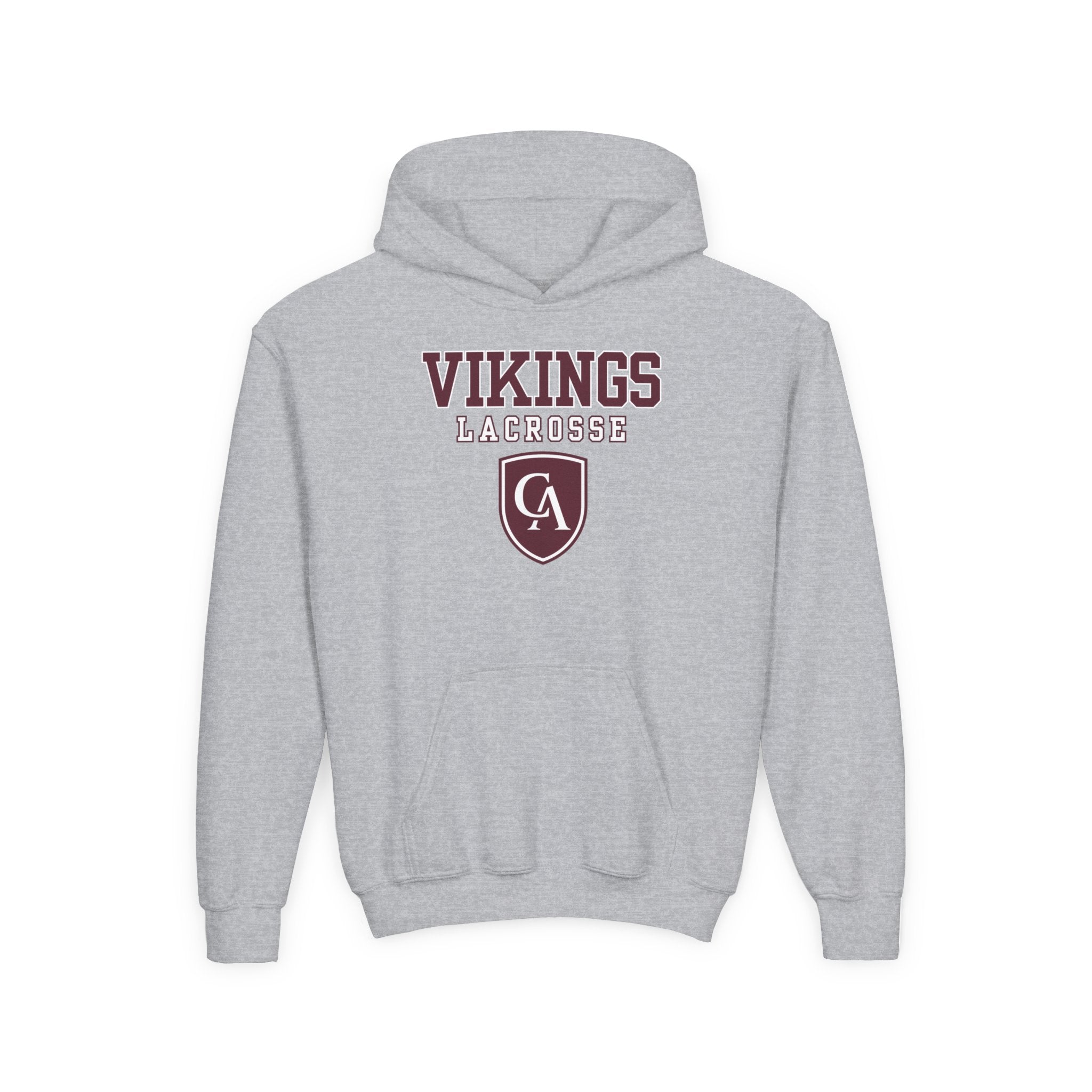 Youth Columbus Academy Vikings Lacrosse Graphic Gildan Heavy Blend Hoodie