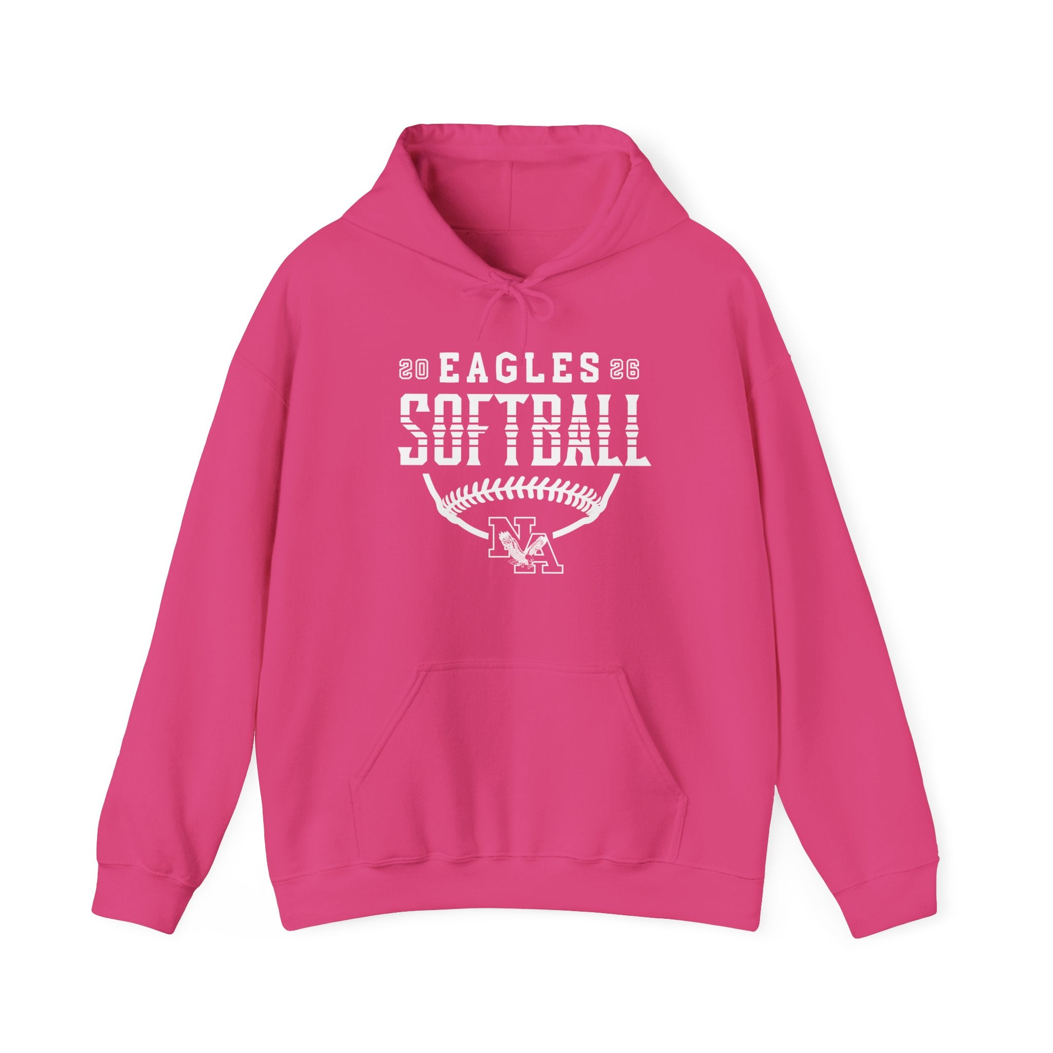 Adult Unisex New Albany Eagles Softball Strong Striped Graphic  Hoodie