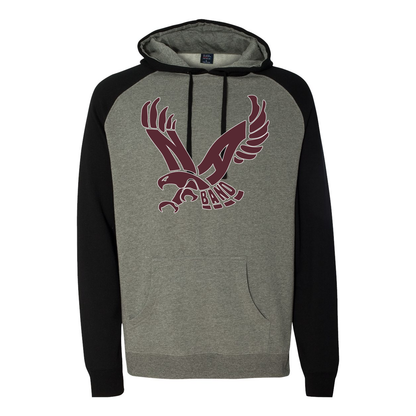 Adult Unisex Band Eagle Raglan Hoodie Sweatshirt