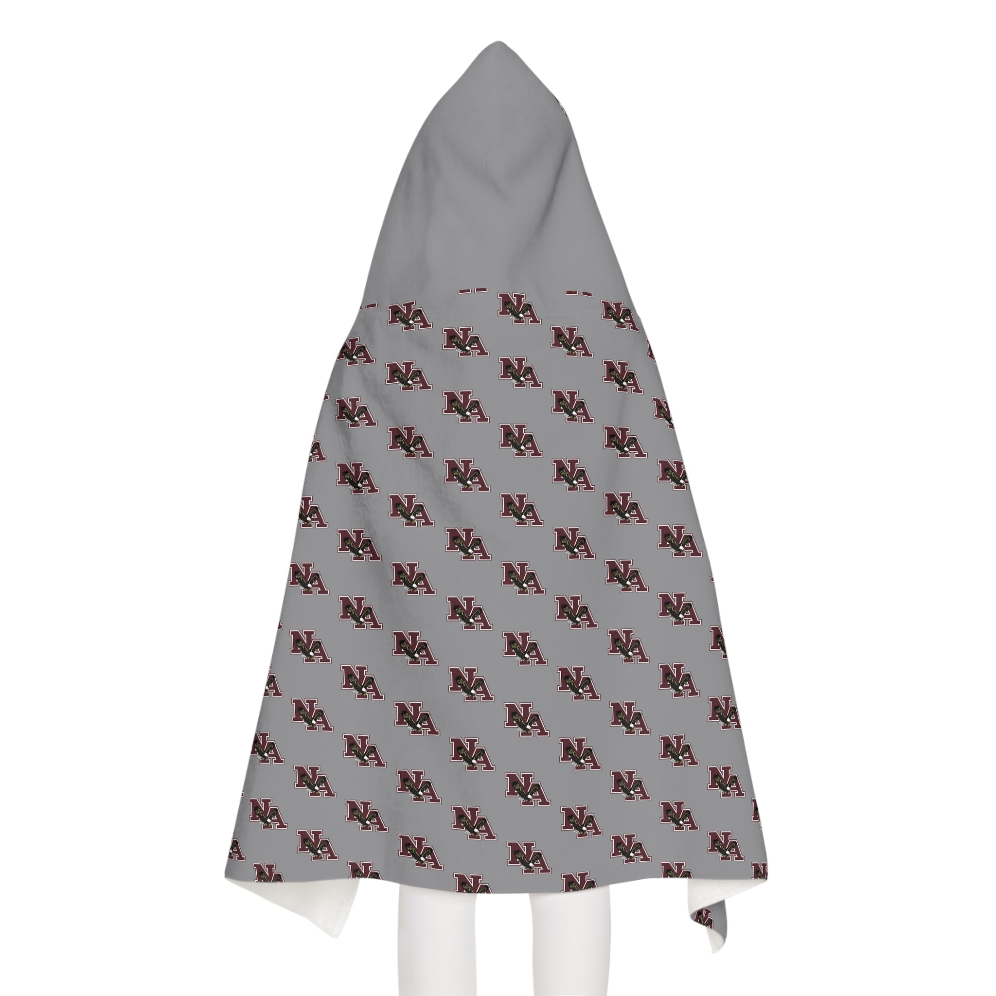 Youth Classic Logo Grey Hooded Towel - New Albany Eagles