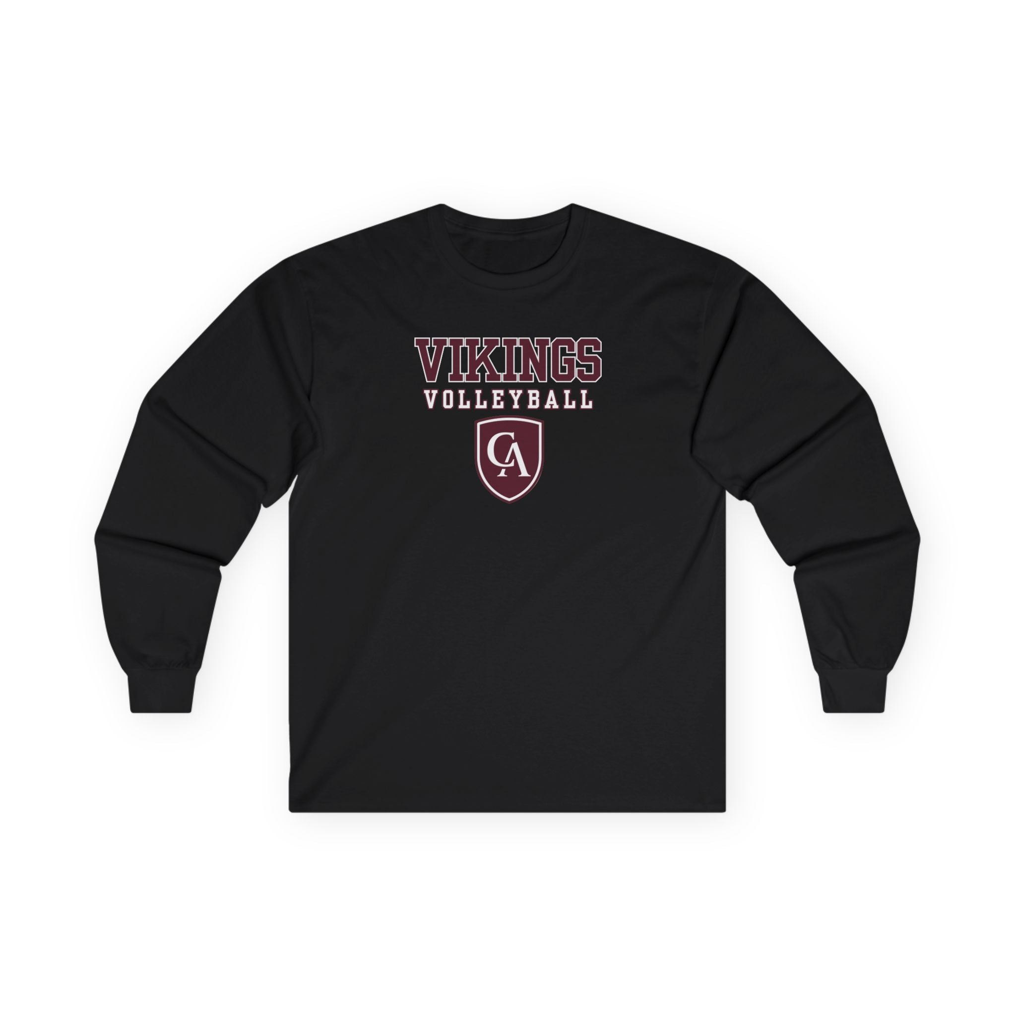 Adult Unisex Columbus Academy Vikings Volleyball Graphic Gildan Long Sleeve Tee