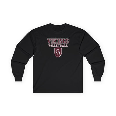 Adult Unisex Columbus Academy Vikings Volleyball Graphic Gildan Long Sleeve Tee