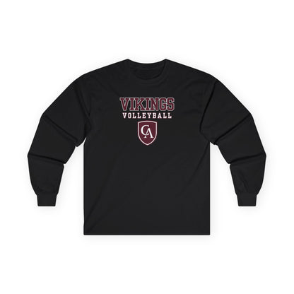 Adult Unisex Columbus Academy Vikings Volleyball Graphic Gildan Long Sleeve Tee