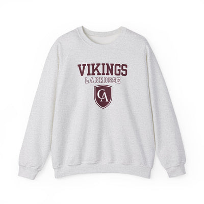 Adult Unisex Columbus Academy Vikings Lacrosse Graphic Gildan Heavy Blend Sweatshirt