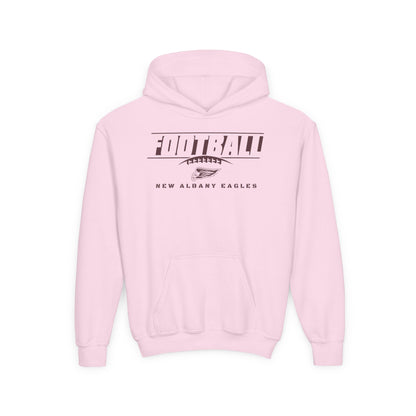 Youth New Albany Eagles Goal Line Maroon Graphic Hoodie