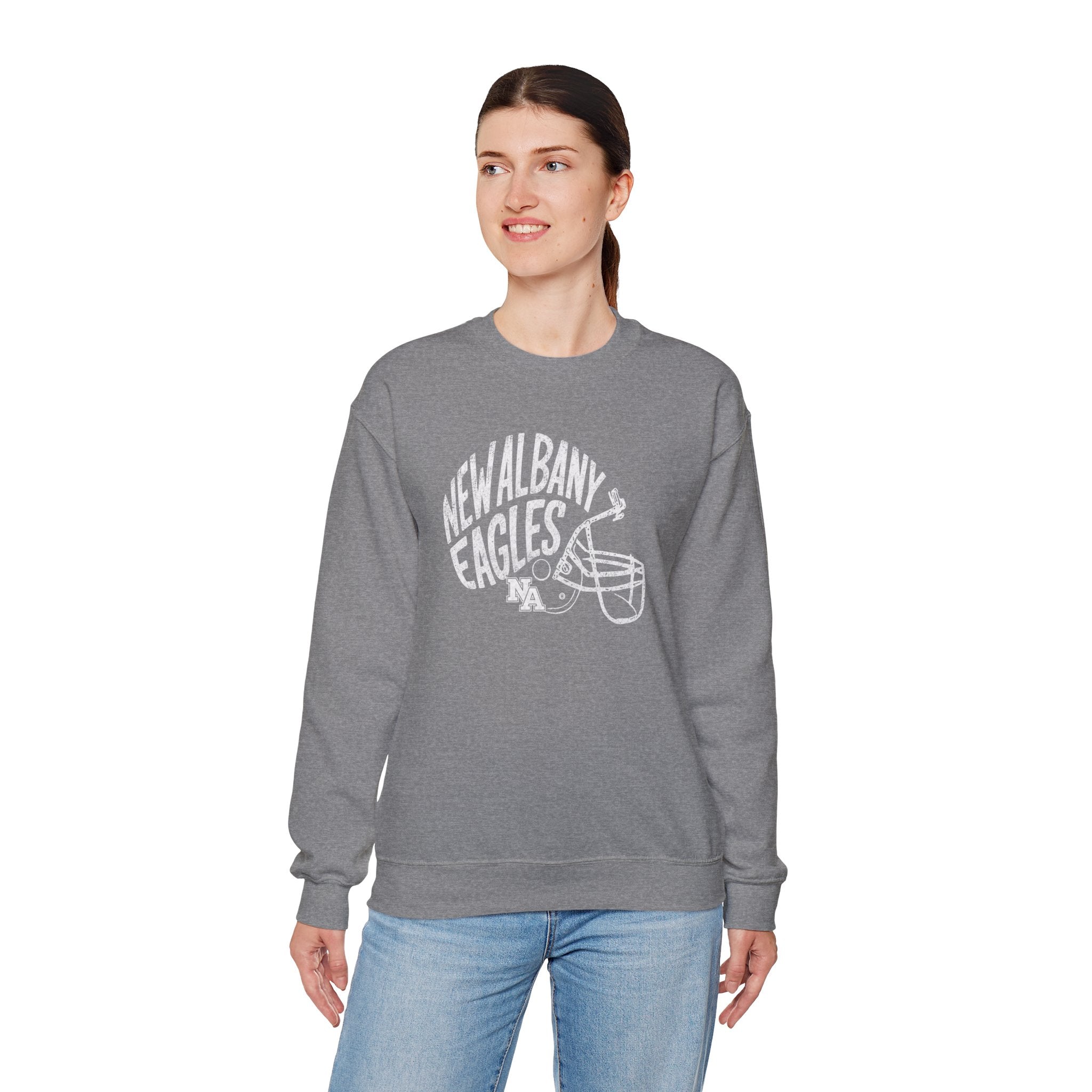 Adult Unisex New Albany Vintage Vibes Football Helmet Graphic Sweatshirt