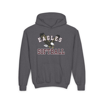 Youth Flying Softball Eagle Graphic Hoodie