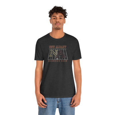 Adult Unisex New Albany Band Field Formation Graphic Short Sleeve Bella + Canvas Soft Tee