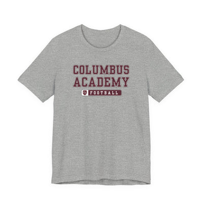 Adult Unisex Columbus Academy Football Graphic Short Sleeve Bella + Canvas Soft Tee