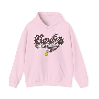 Adult Unisex Sporty Script Softball Eagles Graphic Hoodie