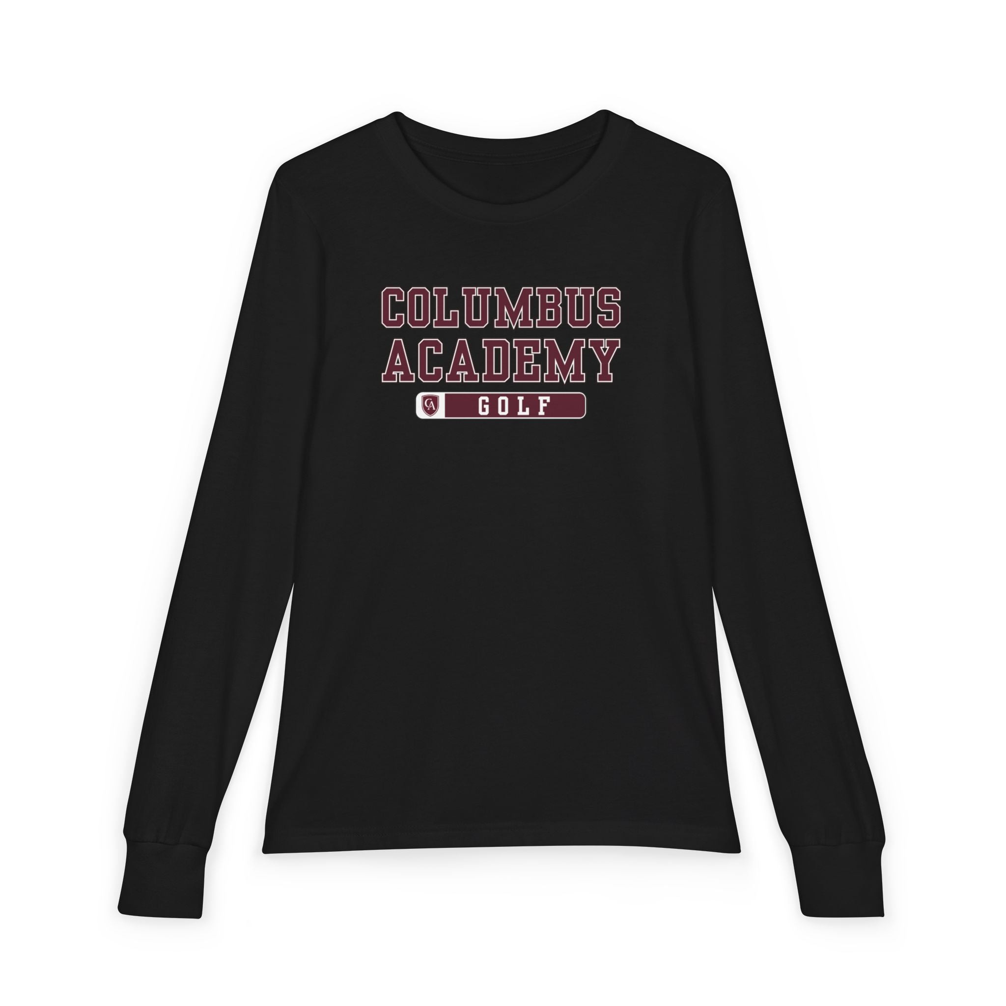 Youth Columbus Academy Golf Graphic Bella + Canvas Long Sleeve Soft Tee