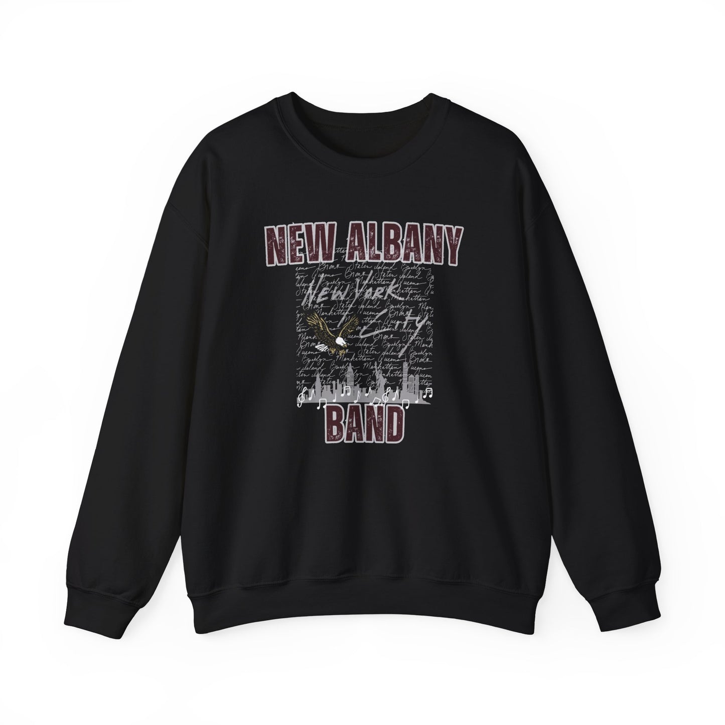 Adult Unisex NA Band NYC Graphic Sweatshirt - New Albany Eagles