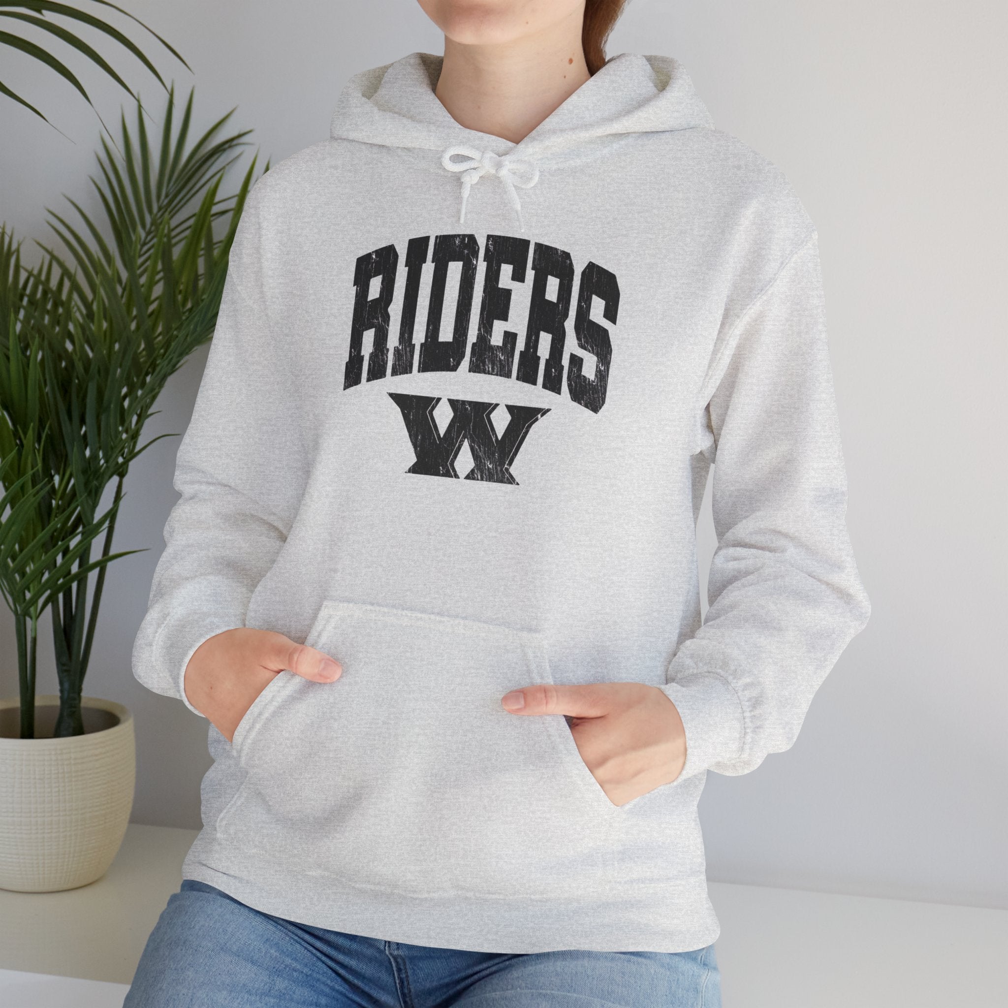 Adult Unisex Riders Arch Vintage Distressed W Graphic Hoodie