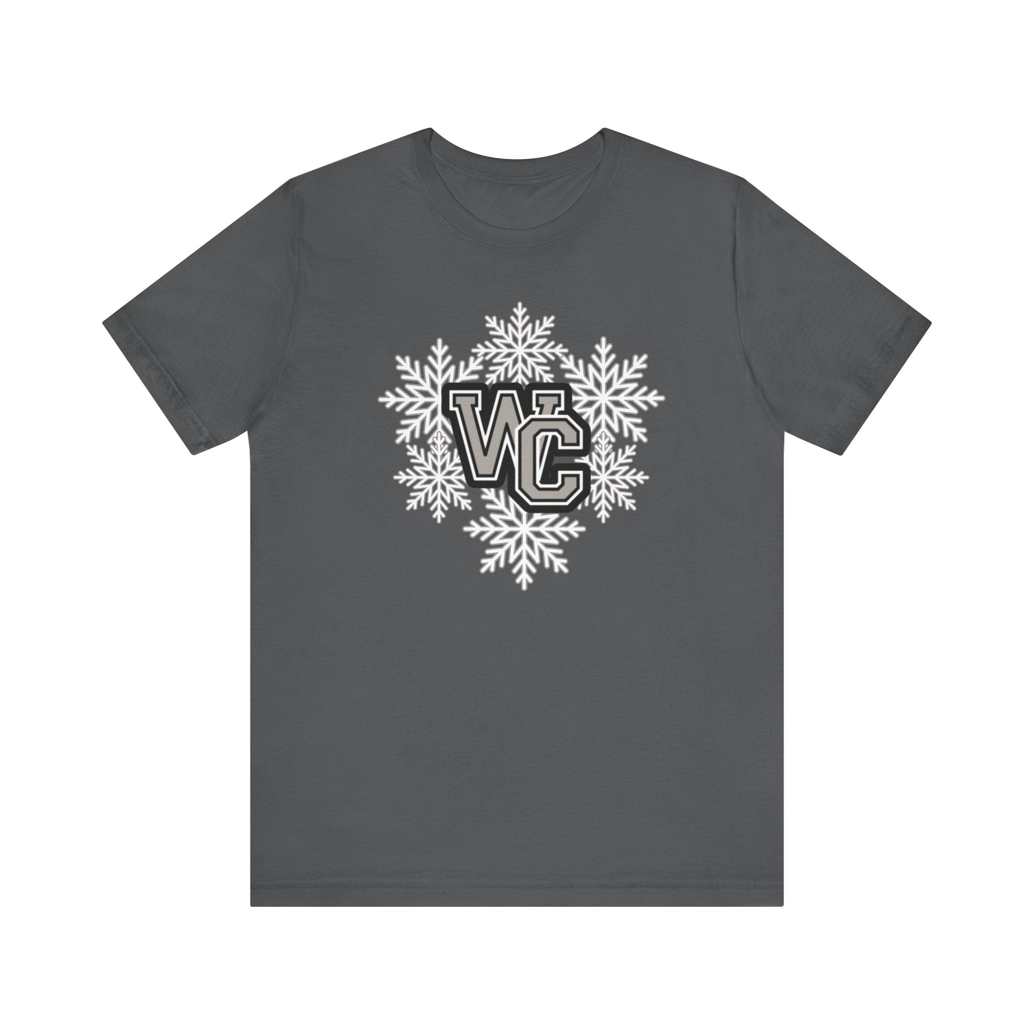 Adult Unisex Westerville Central Spirited Snowflake Graphic Short Sleeve Soft Tee