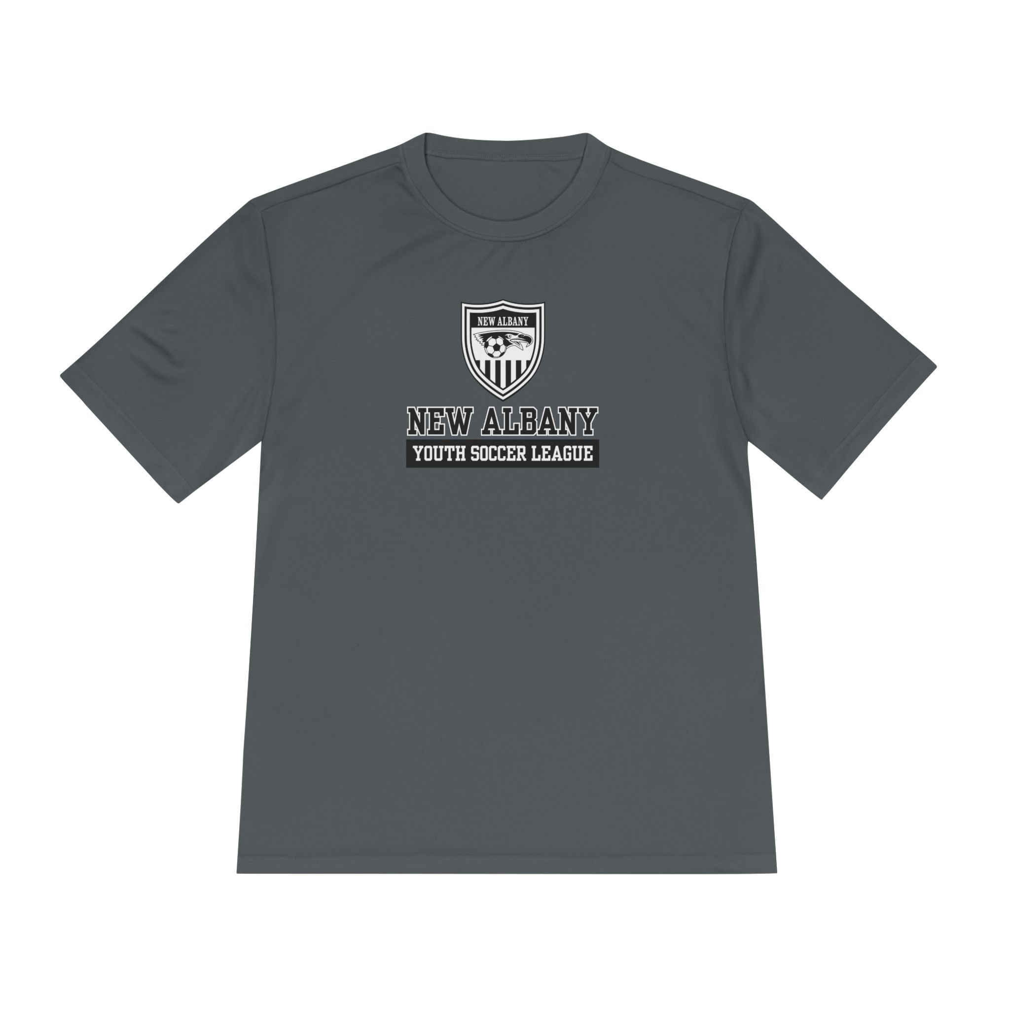 Adult Unisex New Albany Youth Soccer League Game Day Graphic Sport-Tek Competitor Performance Tee