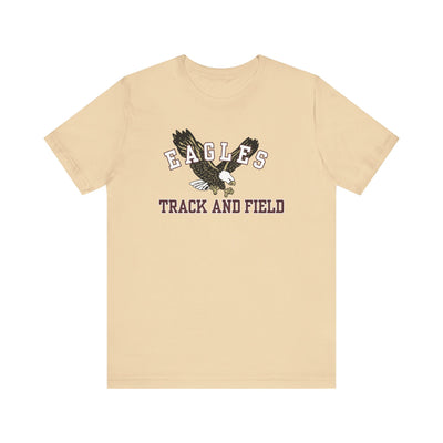 Adult Unisex Flying Track and Field Eagle Graphic Short Sleeve Soft Tee