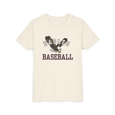 Youth Flying Baseball Eagle Baseball Graphic Short Sleeve Soft Tee
