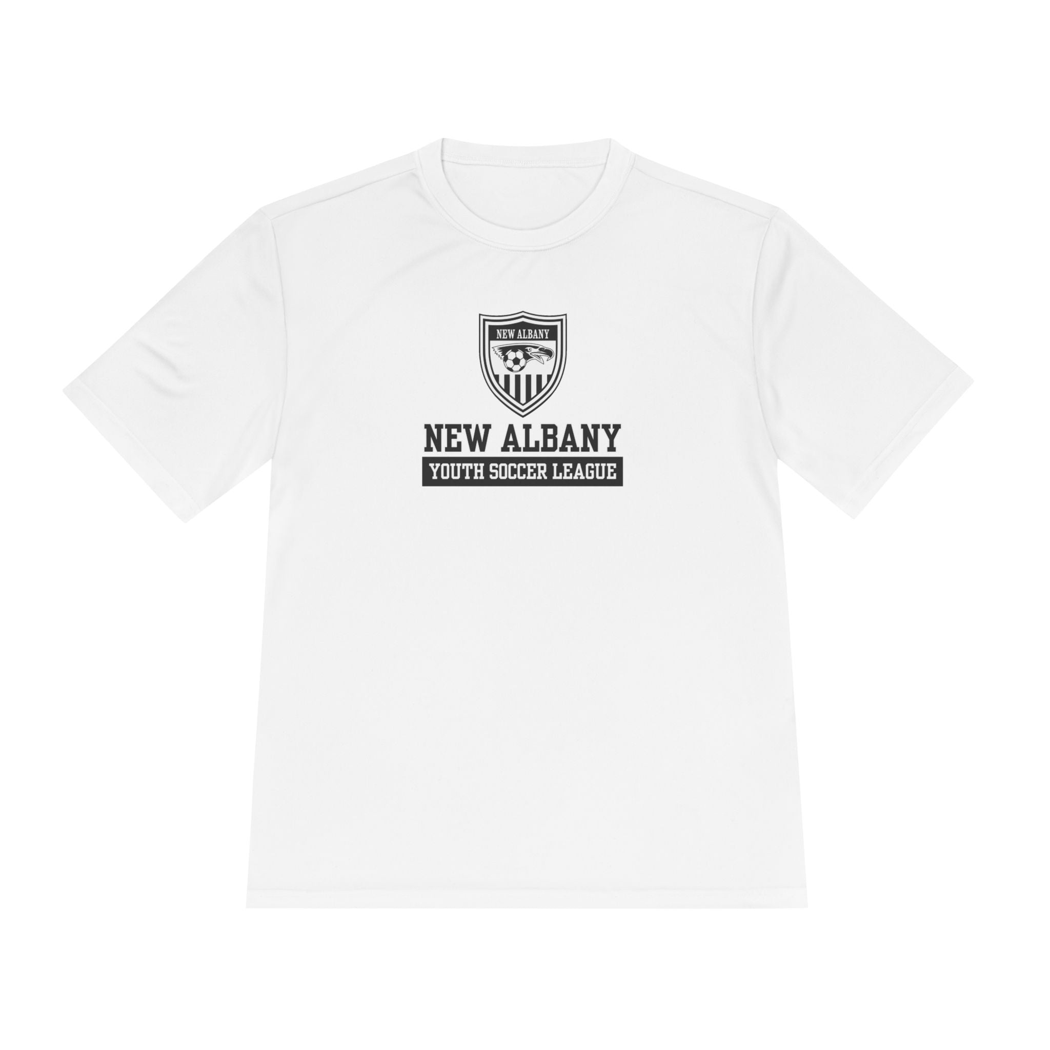 Adult Unisex New Albany Youth Soccer League Game Day Graphic Sport-Tek Competitor Performance Tee