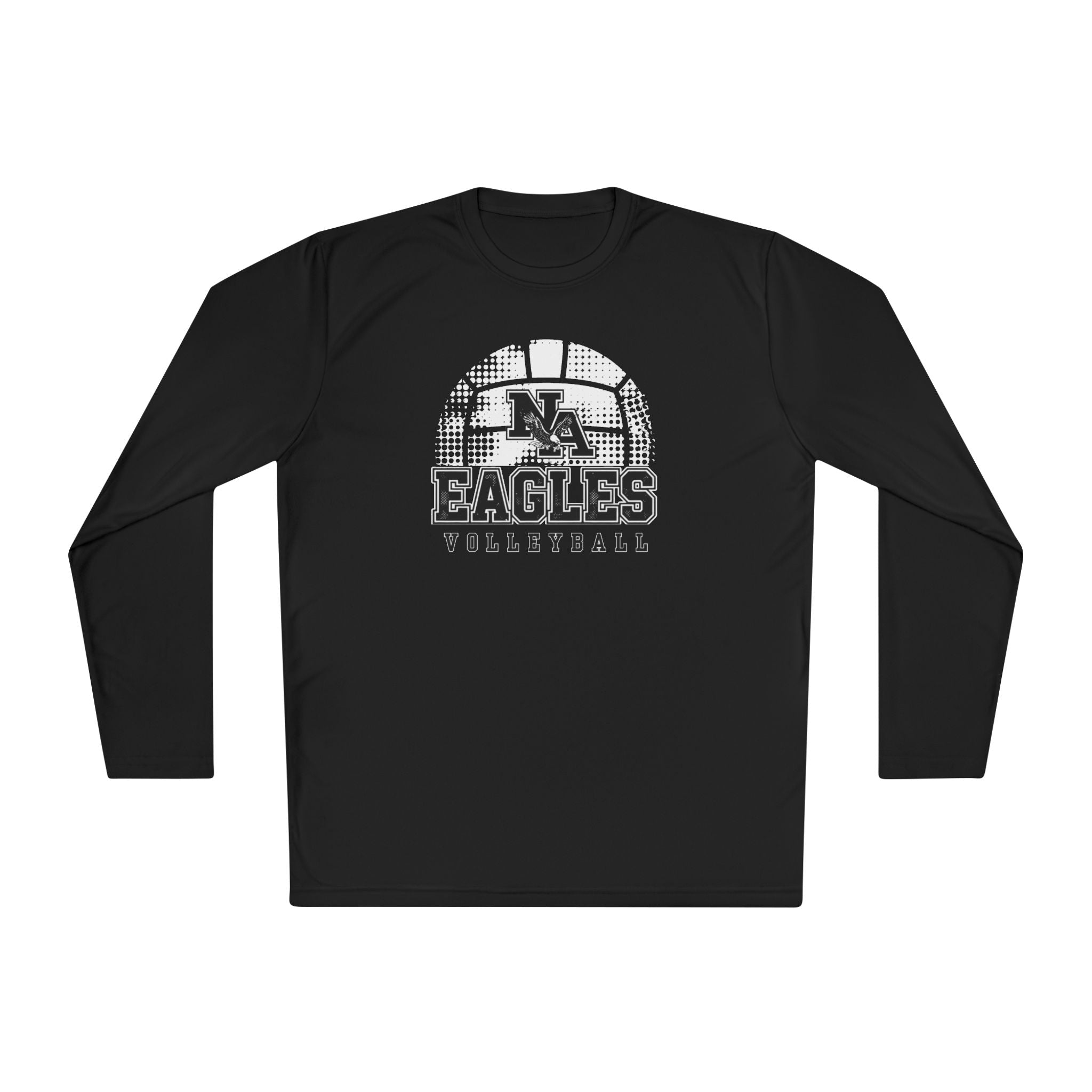 Adult Unisex New Albany Eagles Spike it Graphic Sport-Tek Competitor Performance Long Sleeve Tee