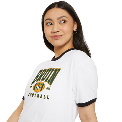 Adult Unisex Bruin Football Heritage Graphic Short Sleeve Ringer Tee