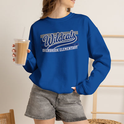 Adult Unisex Overbrook Elementary Wildcats Vintage Distressed Spirit Graphic Sweatshirt