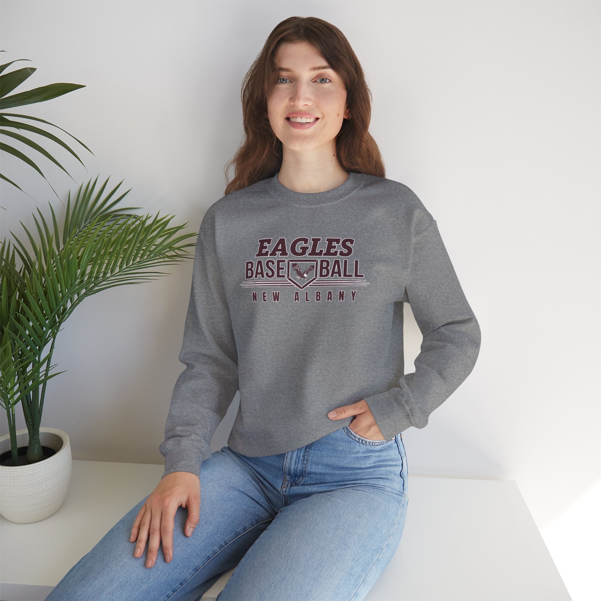 Adult Unisex New Albany Eagles Home Plate Pride Graphic Sweatshirt