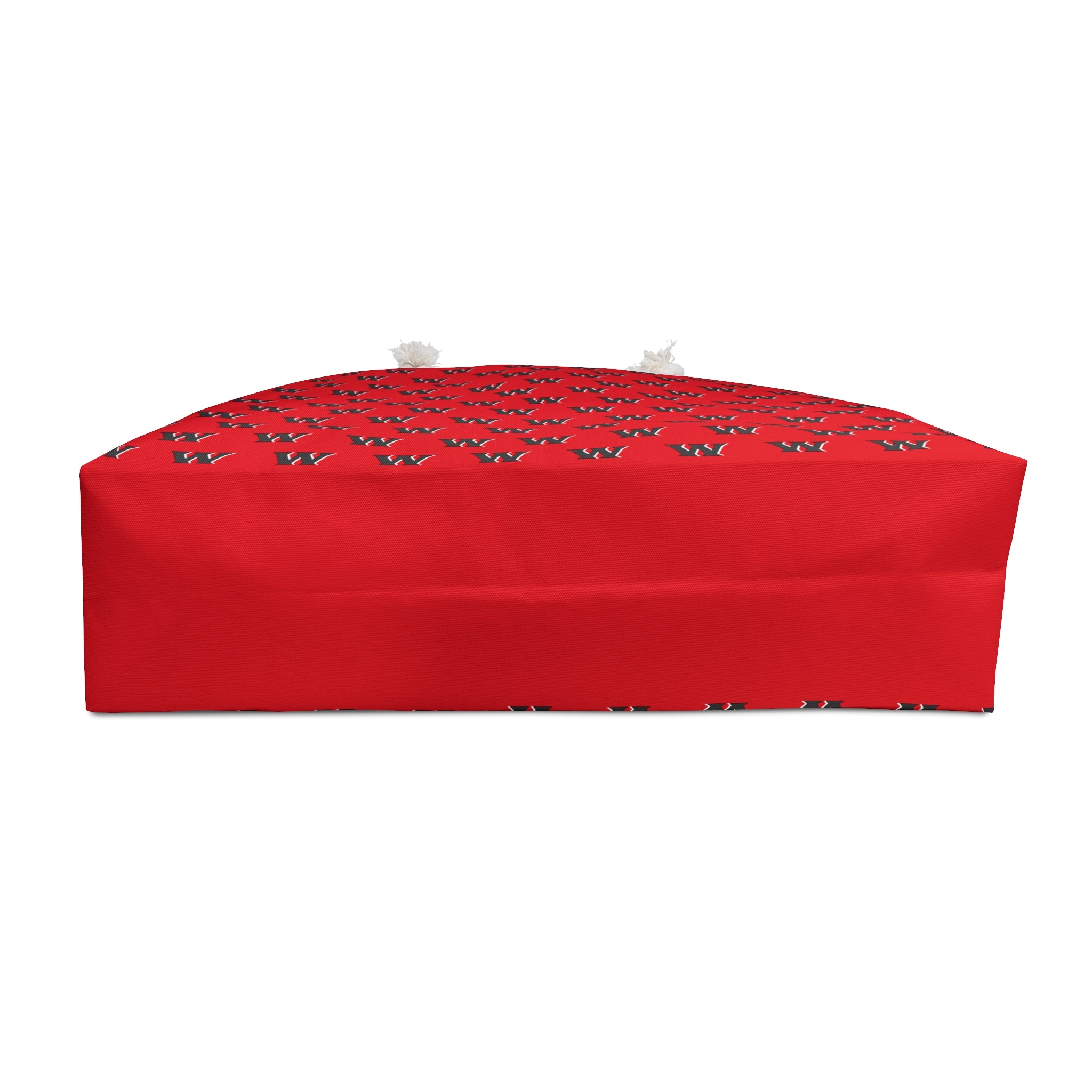 Weir Red Riders Allover W Logo Print Tote - Red