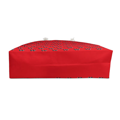 Weir Red Riders Allover W Logo Print Tote - Red