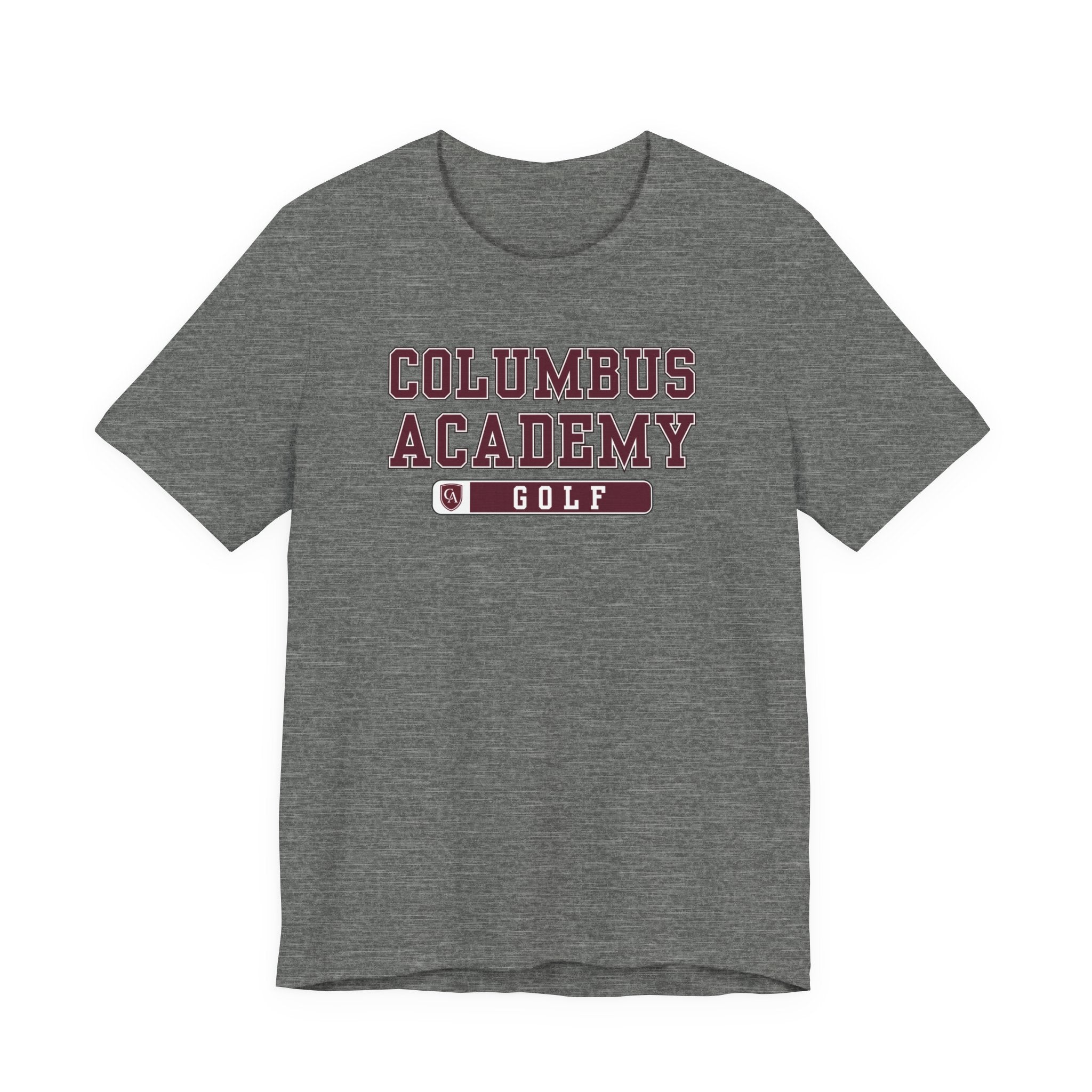 Adult Unisex Columbus Academy Golf Graphic Short Sleeve Bella + Canvas Soft Tee