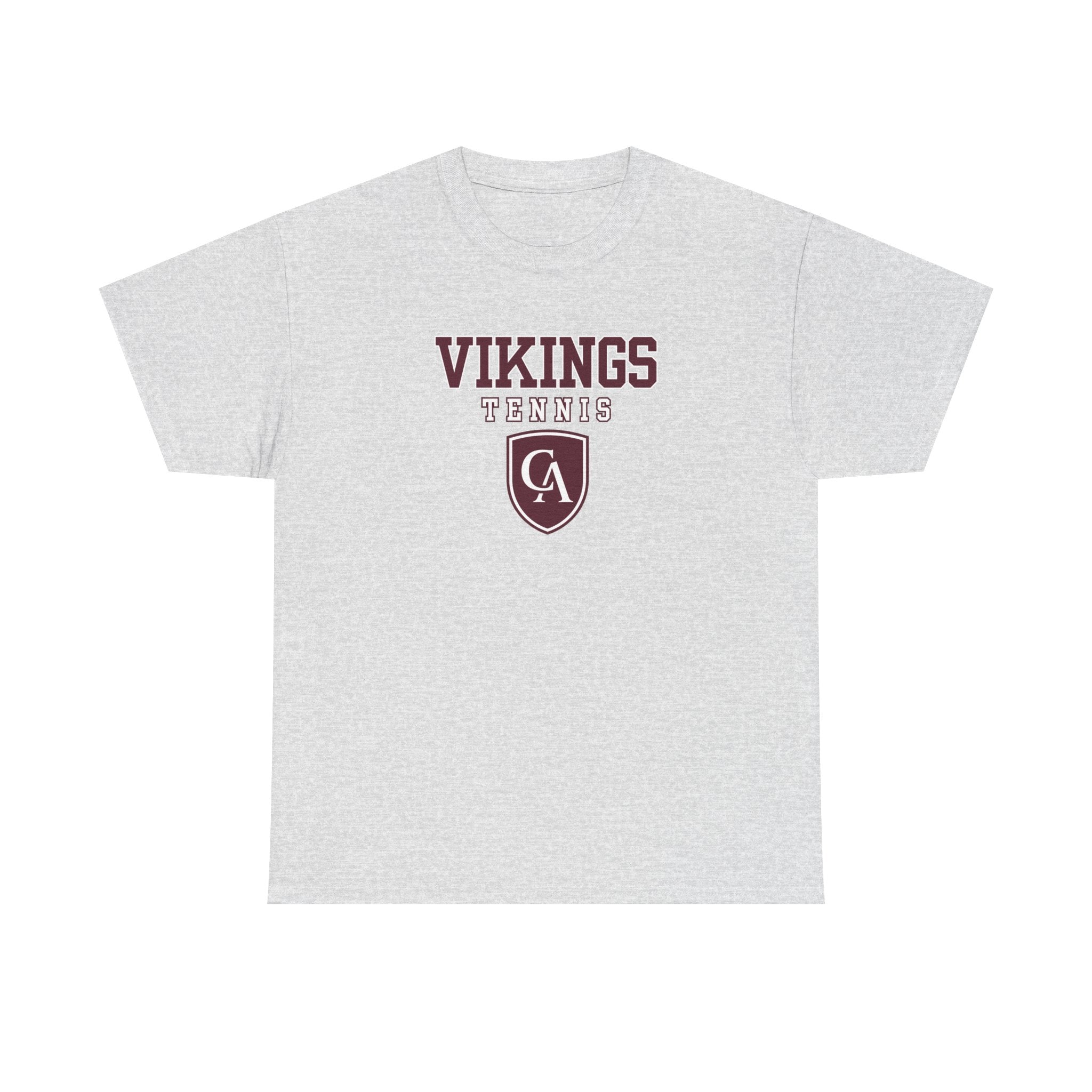 Adult Unisex Columbus Academy Vikings Tennis Graphic Short Sleeve Gildan Heavy Tee